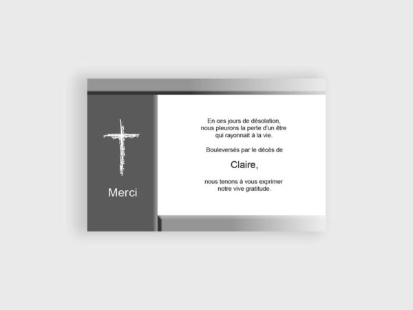 Croix blanche sur fond noir