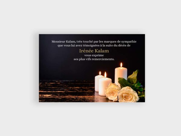 Bougies et roses blanches