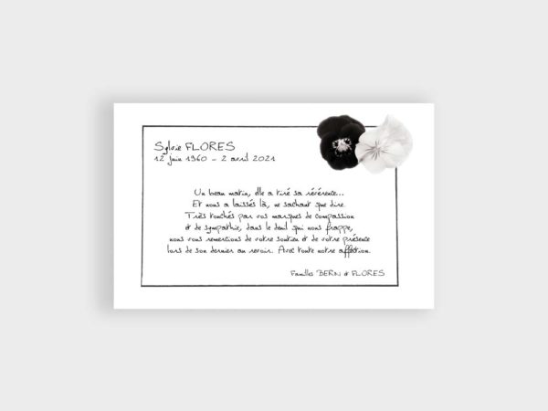 Orchidées noire et blanche