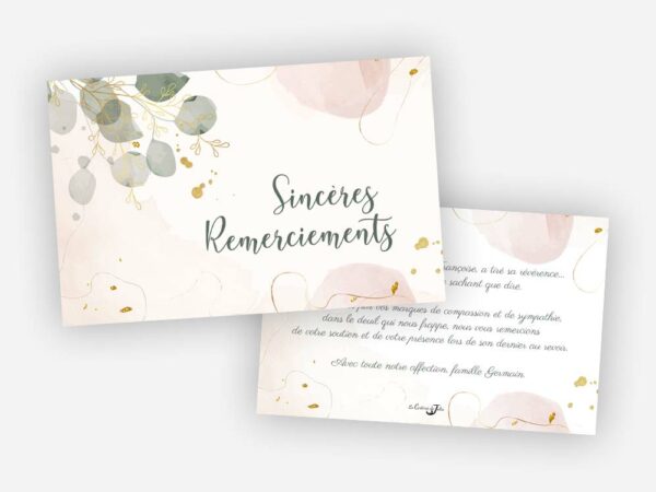 Sincères remerciements